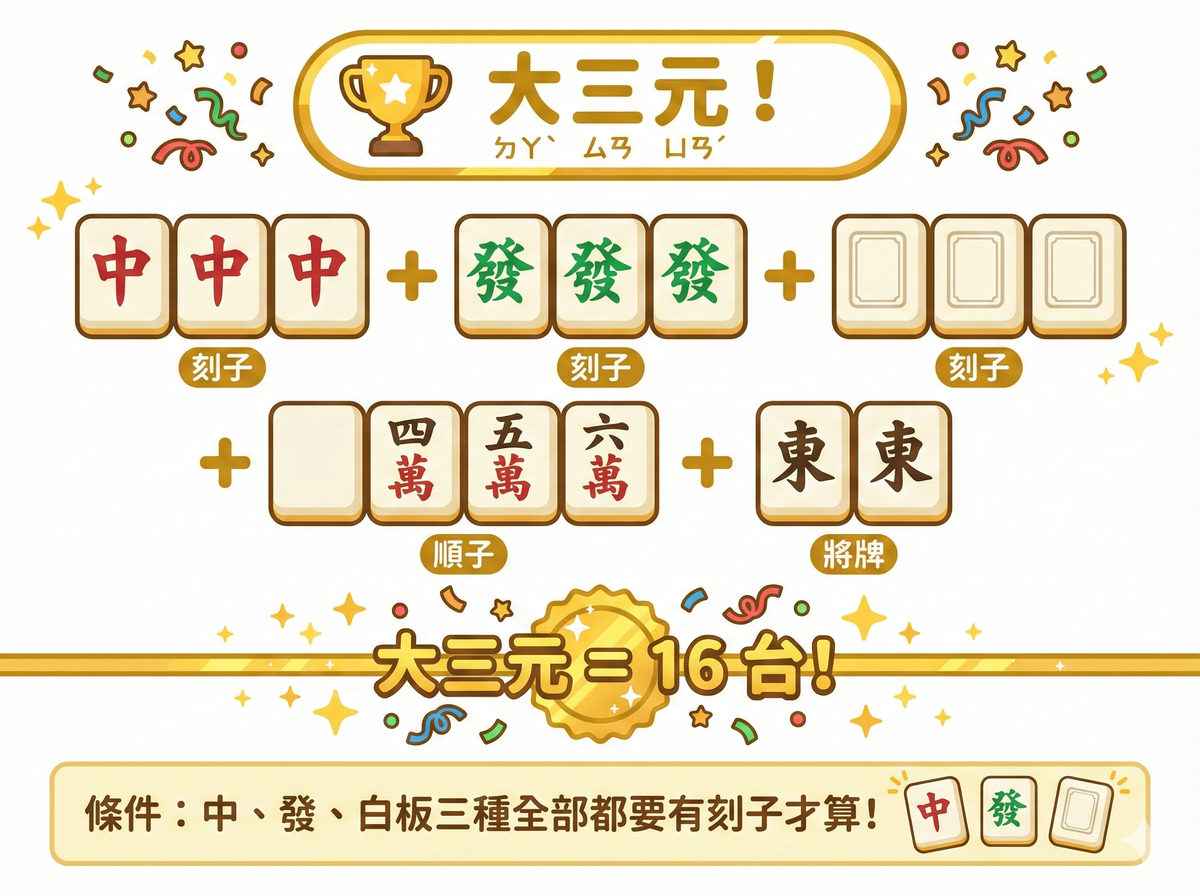 三元牌台型說明