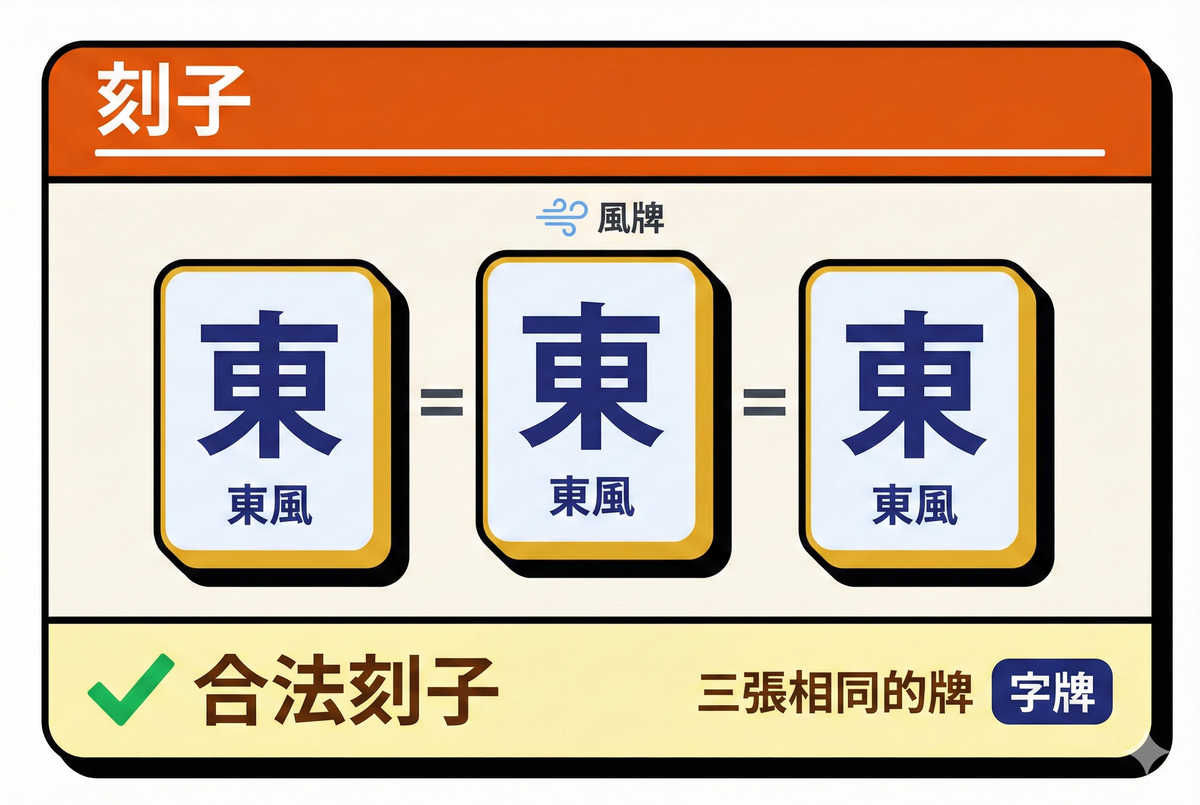 刻子：三張東風